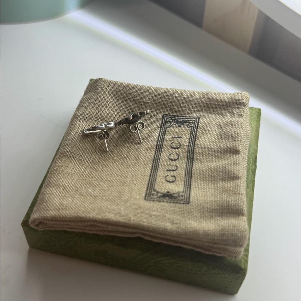 Gucci Silver Double G and Flower Earrings set - Picture 2 of 3